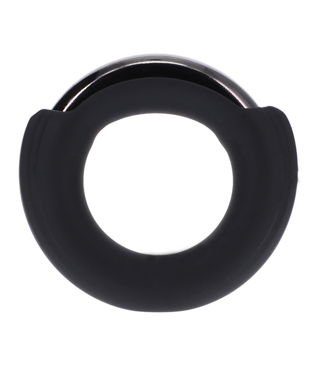 Doc Johnson Pinch Zero Ring Zwart - Comfortabele Stalen Ring voor Maximale Prestaties