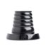 XR Brands Giant Ribbed Anal Cone 29 cm Zwart - Geleidelijk Uitbreidbare Dildo voor Comfortabele Ervaring