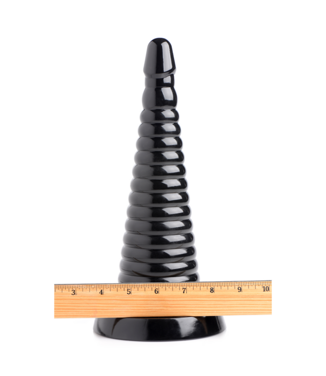 XR Brands Giant Ribbed Anal Cone 29 cm Schwarz – Sanfte Dehnung für Anfänger