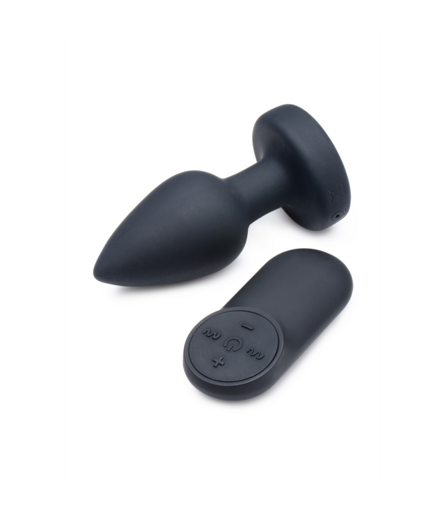 XR Brands LED Vibrating Silicone Plug – 7 Vibrations & Colorful Light Show