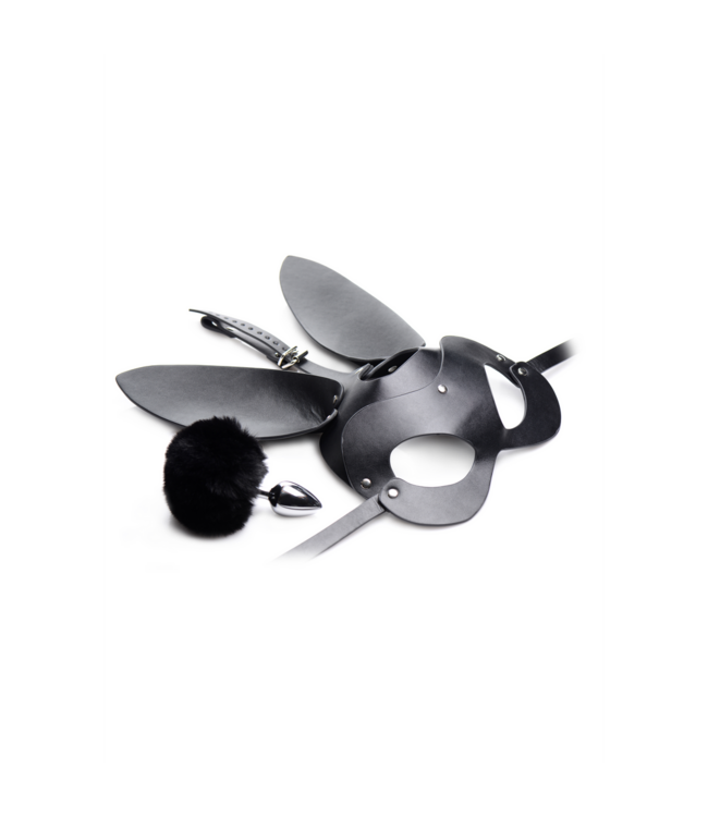 XR Brands Sensual Bunny Tail Anal Plug & Mask Set - Ignite Your Playful Nights!