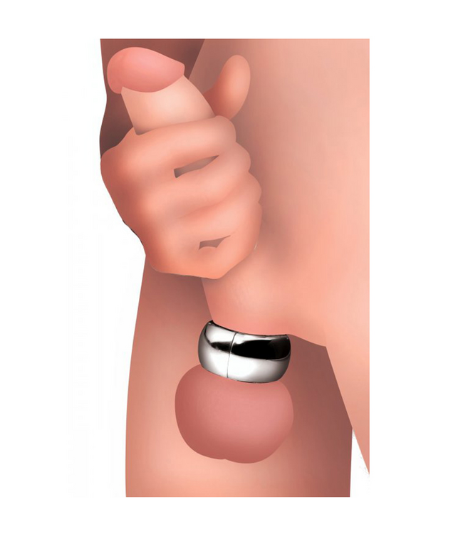 XR Brands Ultimate Magnet Master XL - Zware Roestvrijstalen Ballstretcher voor Intensieve Stretchervaring