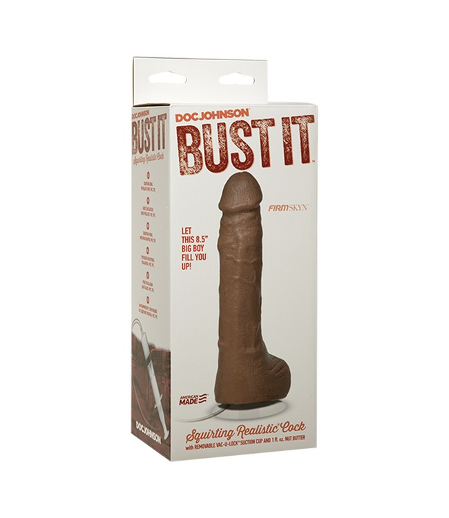 Doc Johnson Realistisch Squirting Dildo 23,4 cm met Romige Nut Butter - Veilig Plezier