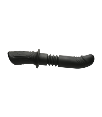 XR Brands Power Thrust Siliconen Dildo - Zwart, 3 Stoot- & 7 Vibratiesnelheden