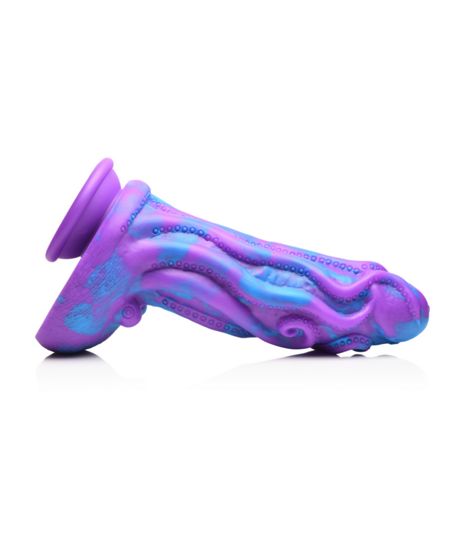 XR Brands Octophallus Dildo - Sensuele Paarse Blauwe Silicone Octopus Metarmen