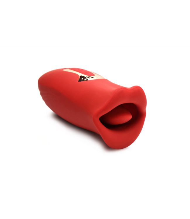 XR Brands Kiss and Tell Rot – Kompakter Silikon Vibrator mit Klitorisstimulation
