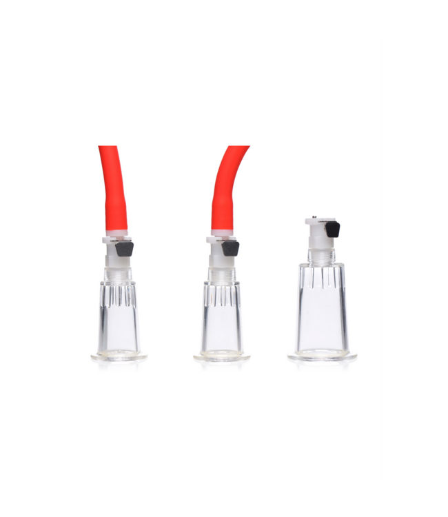 XR Brands Intense Sensaties met 3-Way Suck Tepel- en Clit Pompsysteem
