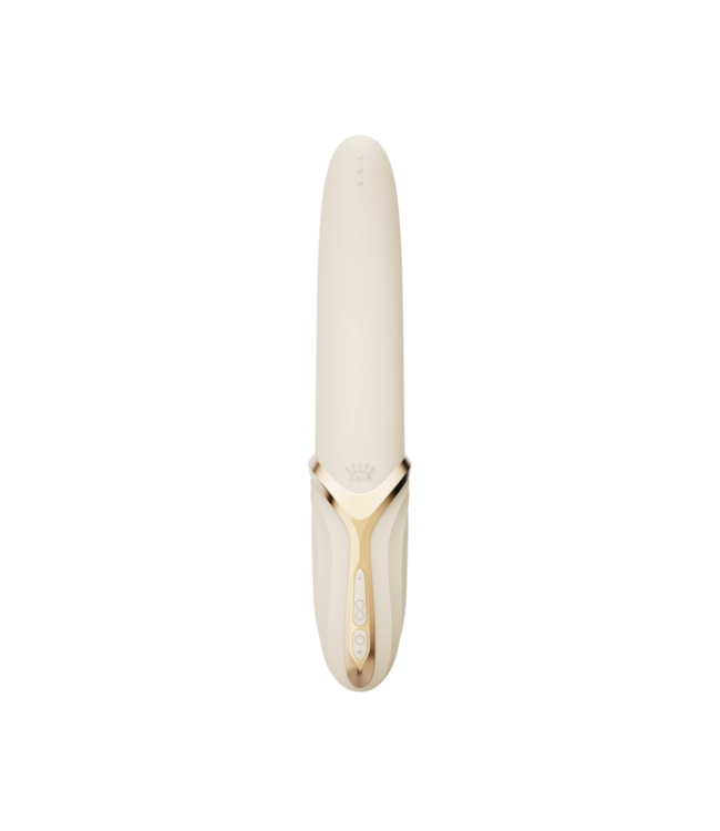 Zalo Eve Ivoor Wit - Luxe, Verwarmde Oral Pleasure Vibrator met Dual Stimulatie