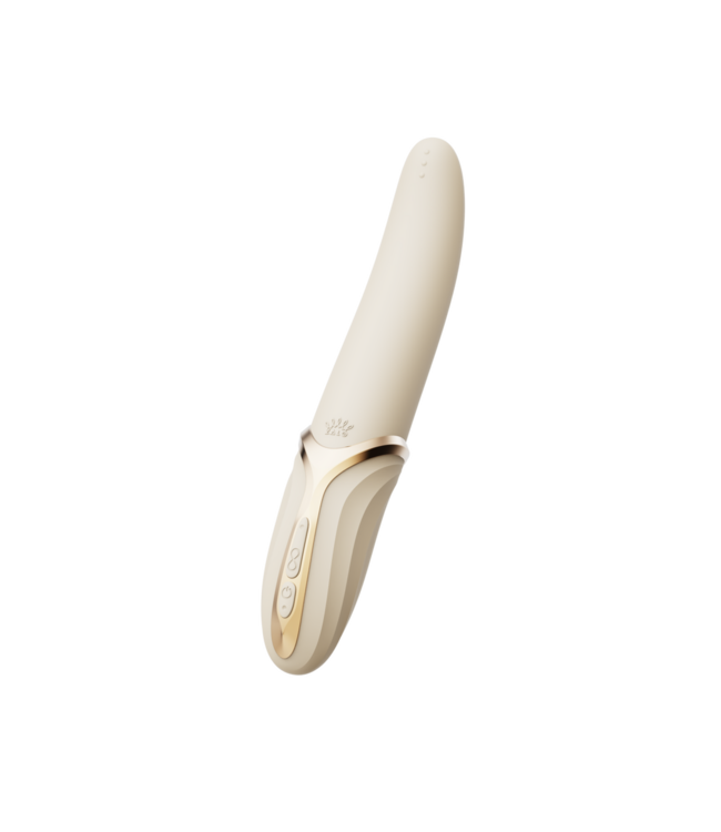 Zalo Eve Ivory White Heated Oral Pleasure Vibrator - Silicone & Waterproof