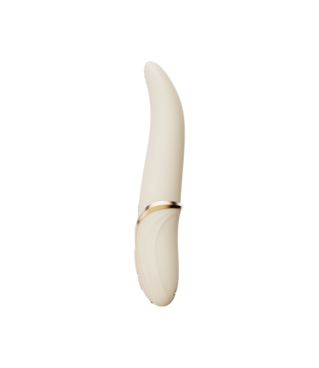 Zalo Eve Ivoor Wit - Luxe, Verwarmde Oral Pleasure Vibrator met Dual Stimulatie
