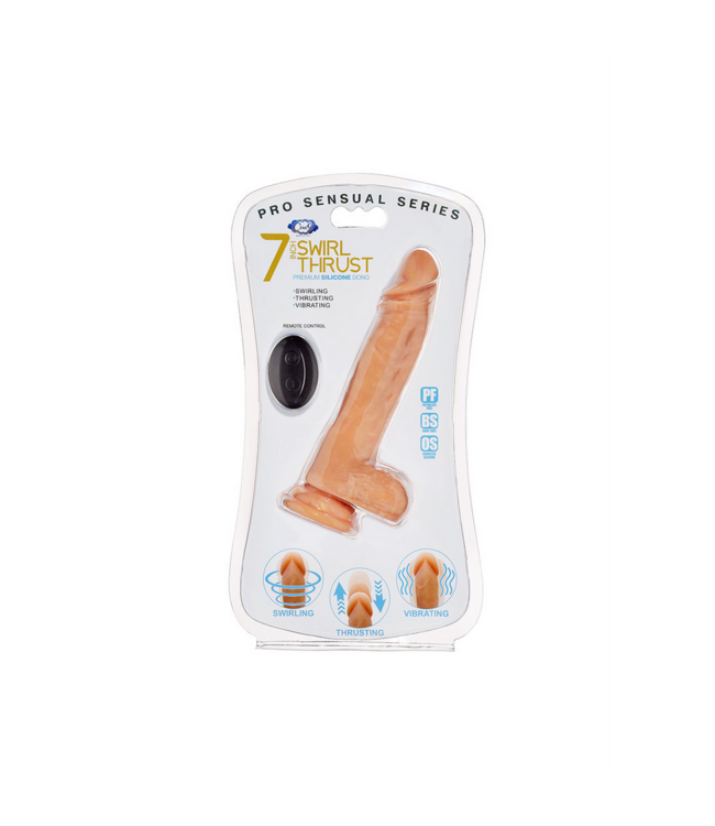 Cloud 9 Cloud 9 Pro Sensual 7 Swirl Thrust Dildo with Remote - USB Rechargeable
