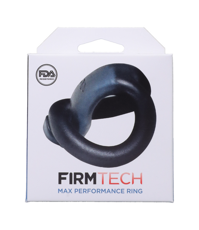 Doc Johnson Max Performance FirmTech Penis Ring - Black/Blue for Stronger Erections