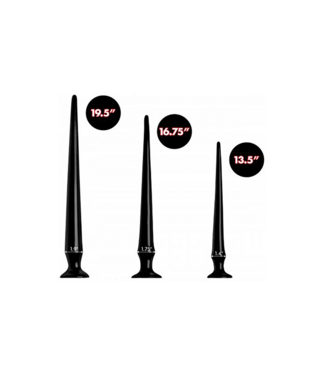 XR Brands Soft & Flexible Slim Tapered Anal Hose Training Set - 15 cm Trio