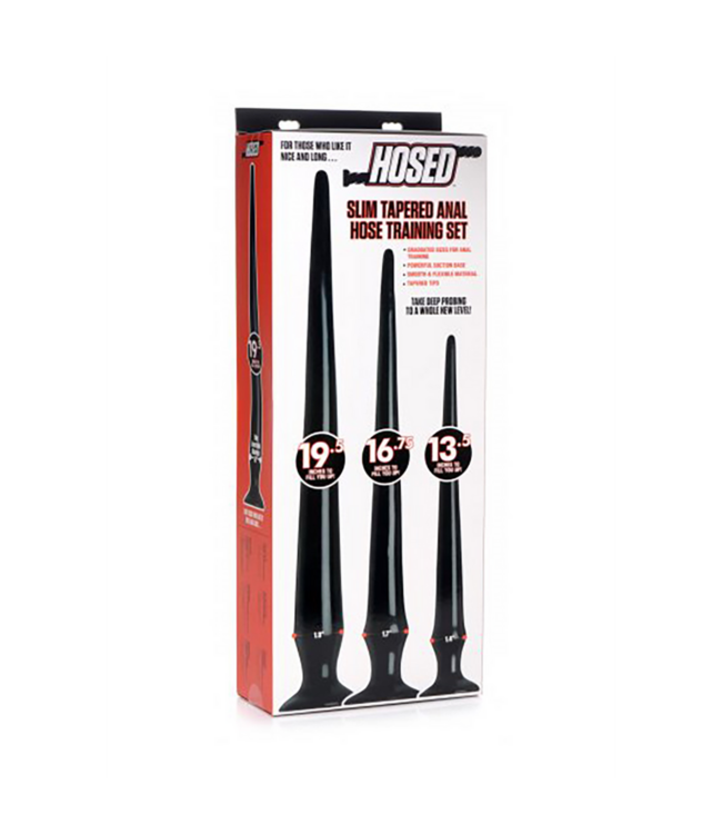 XR Brands Diepgaande Sensaties: Slim Tapered Anal Hose Set – 15cm Zacht & Flexibel
