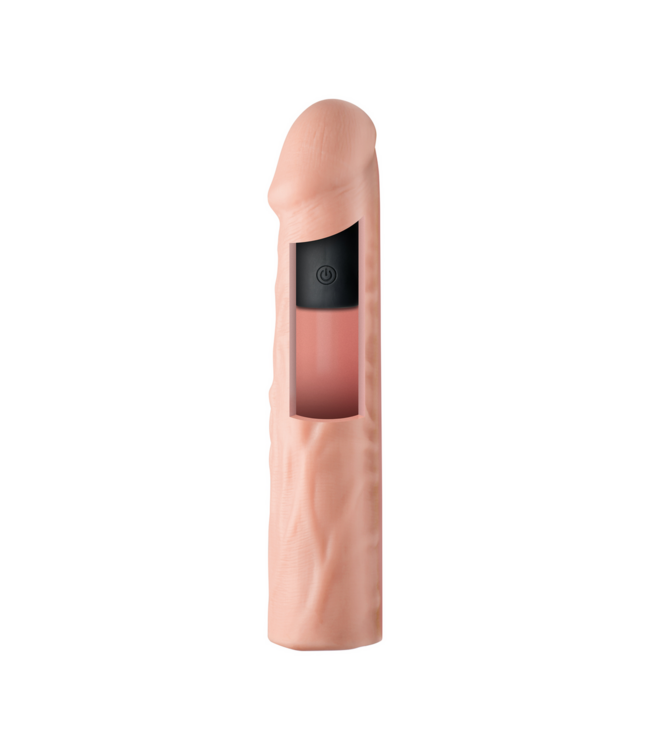 Curve Toys Realistic Vibrating Penis Extension Sleeve with Remote Control