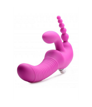 XR Brands Regal Rider Strapless: Drievoudig Genot met Ergonomische Ontwerp voor Vrouwen