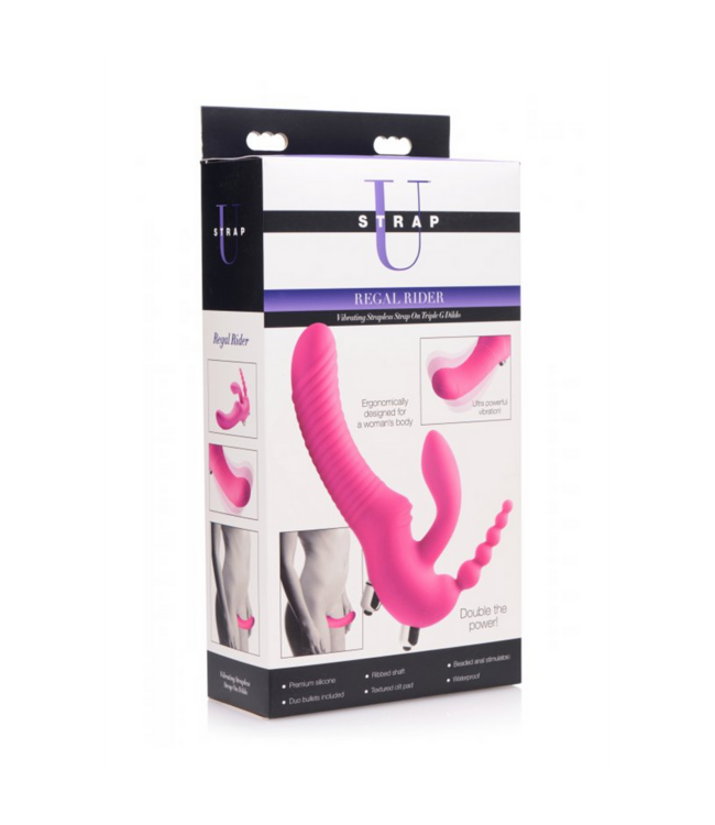 XR Brands Regal Rider Strapless: Drievoudig Genot met Ergonomische Ontwerp voor Vrouwen