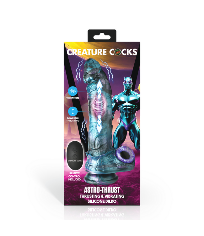 XR Brands Astro-Thrust Vibrerende Dildo - Hemelse Plezier met Buitenaards Design