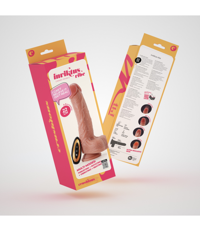 Crushious Inviktus Vibe - Draadloze Siliconen Vibrator met 9 Rotatiestanden en Verwarming