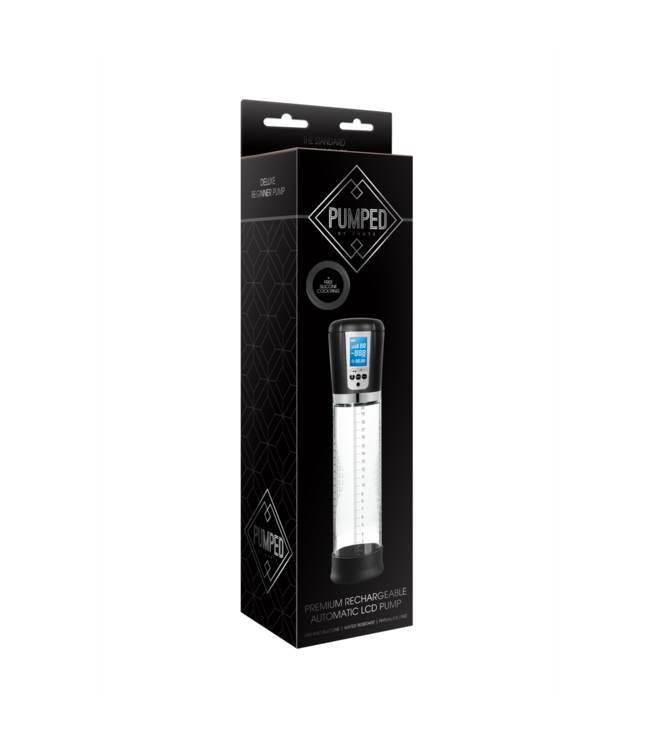 Pumped Innovatieve Oplaadbare LCD-Penispomp 29 cm met Medische Siliconen & LED-Scherm
