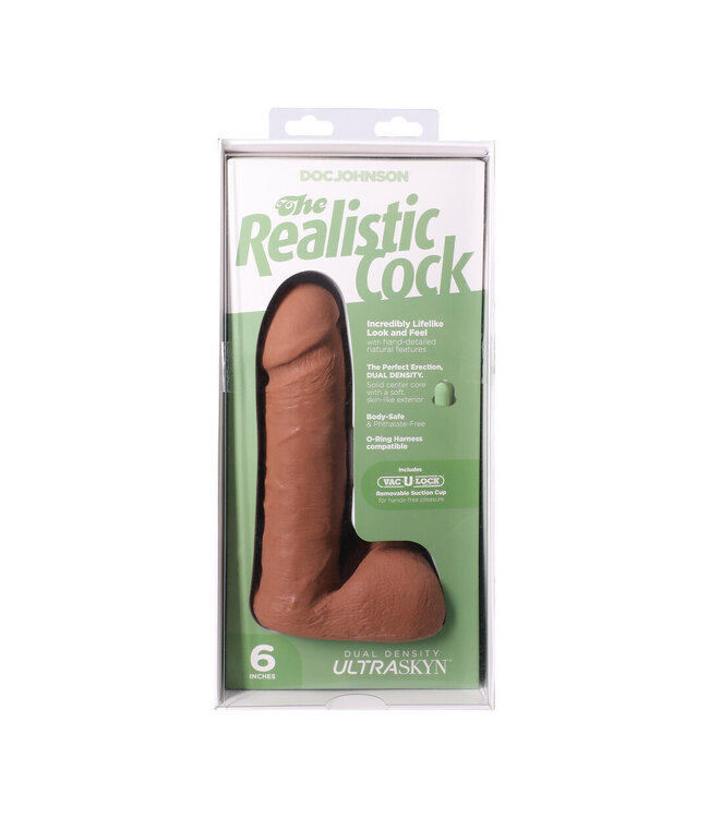 Doc Johnson Ultrarealistische Vac-U-Lock Cock 18,4 cm Karamel – ULTRASKYN Genot