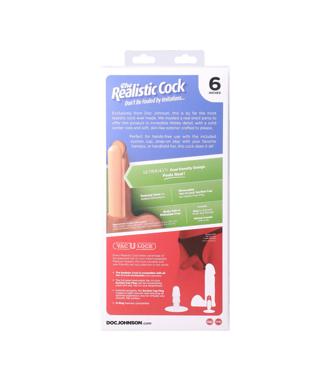 Doc Johnson Ultrarealistische Vac-U-Lock Cock 18,4 cm Karamel – ULTRASKYN Genot