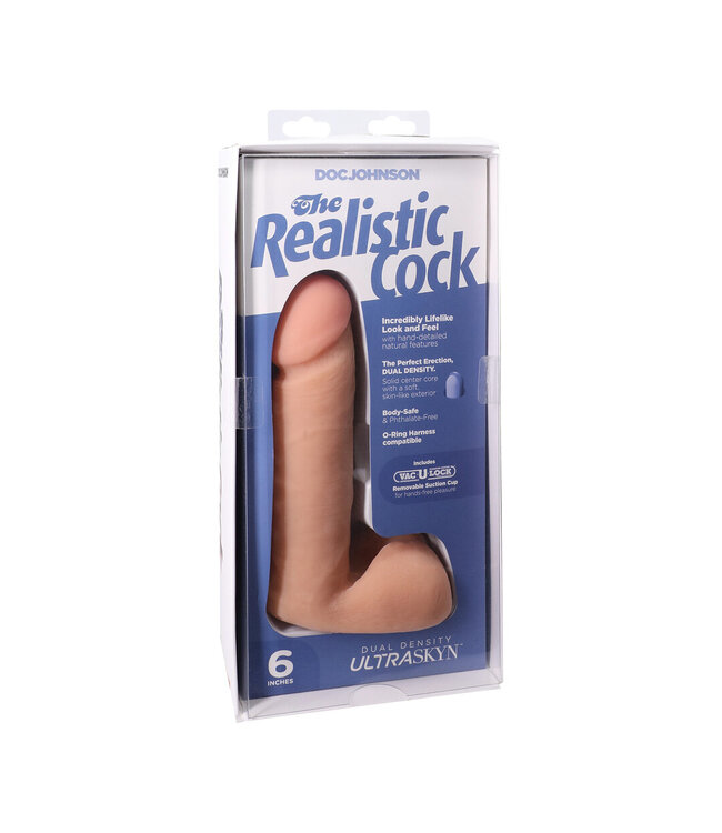 Doc Johnson Realistische ULTRASKYN Cock met Vac-U-Lock en Zuignap | 18,4 cm Variaties