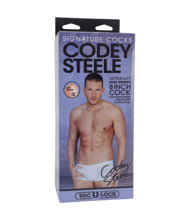 Doc Johnson Codey Steele Realistische ULTRASKYN Dildo 20,3 cm - Voelt als Huid en Warm Op