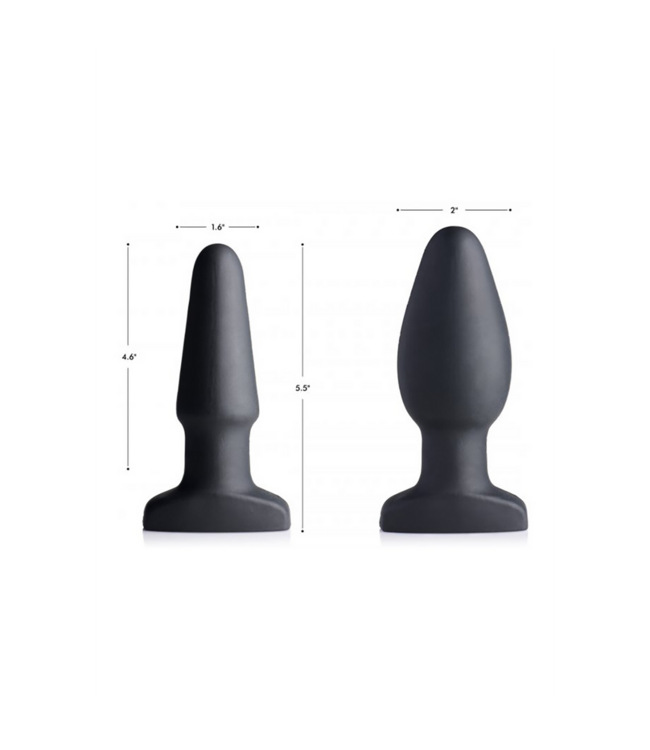 XR Brands Inflatable Silicone Vibrating Butt Plug - 7 Settings, Remote Control