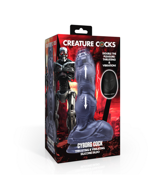XR Brands Cyber Sensatie: Zilveren Fantasy Dildo voor Futuristisch Plezier