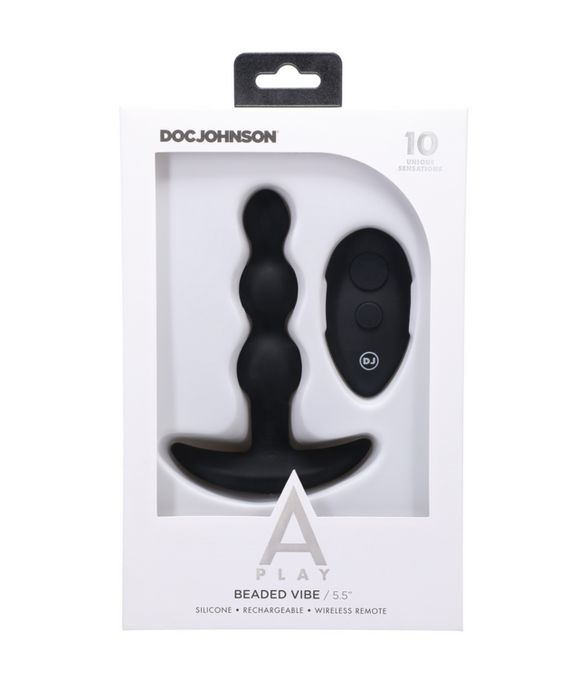 Doc Johnson Remote-Controlled Silicone Beaded Anal Plug - Waterproof & Rechargeable
