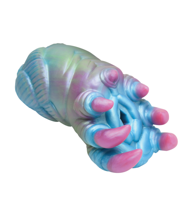 XR Brands Ursa Kosmische Silicone Stroker voor Ongeëvenaard Genot in Blauw/Paarse Kleuren