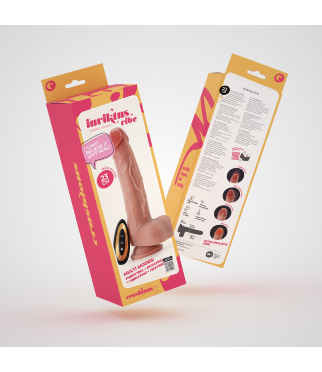 Crushious Inviktus Vibe - Flexibele Siliconen Vibrator met Warmte en Draadloze Controle