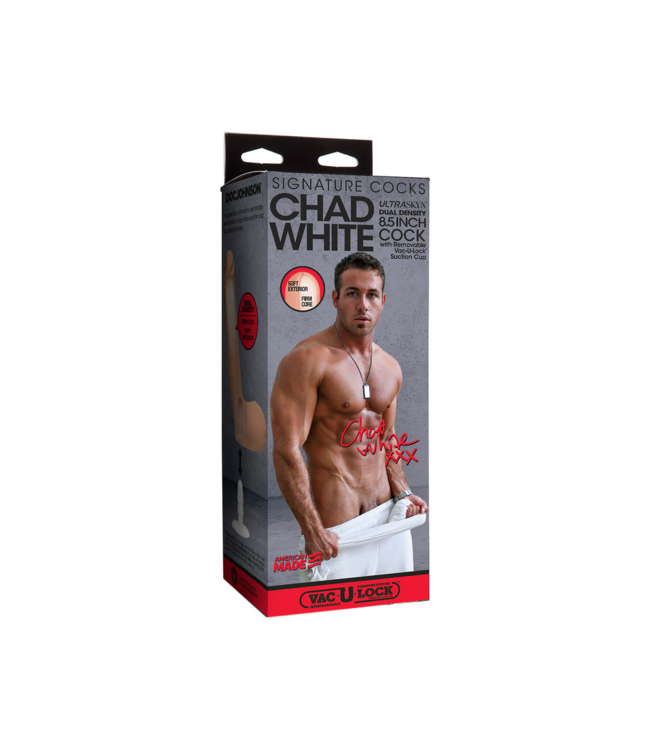 Doc Johnson Chad White ULTRASKYN 9-Inch Realistic Dildo – Firm & Pleasurable