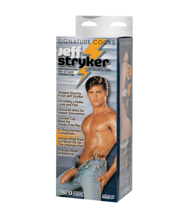Doc Johnson Jeff Stryker 23.6 cm Ultra-Realistic Dildo - UR3, Movable Balls, White