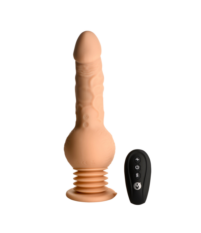 XR Brands Passion Pounder - Handsfree vibrerende seksshaker met afstandsbediening
