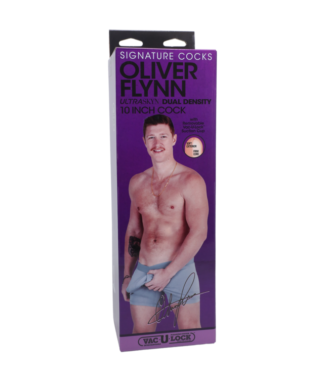 Doc Johnson Oliver Flynn ULTRASKYN 10-Inch Dildo - Realistic Feel & Warmth