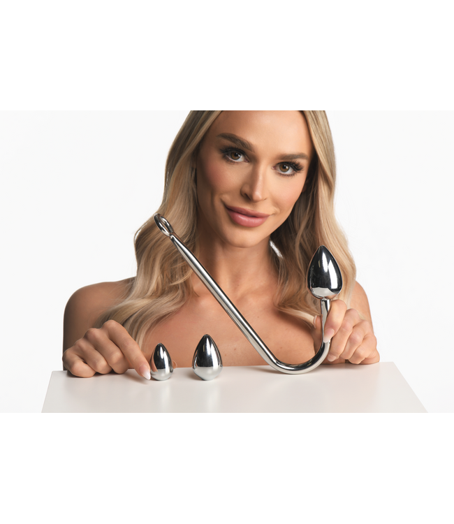 XR Brands Premium Anale Haak Trainer met 3 Slimme Pluggen – Voor Veilig Kinky Plezier