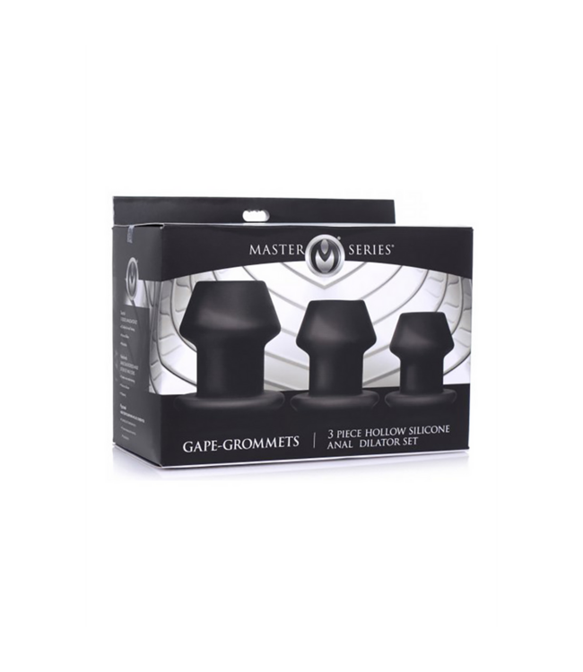 XR Brands Gape Grommets 3-Piece Advanced Anal Dilator Set - 10-12-14 cm