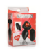 XR Brands Red Heart Gem Remote Control Butt Plug - 4 Speeds, 7 Vibrations
