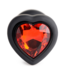 XR Brands Avontuurlijke Rode Hart Gem Anal Plug met Afstandsbediening - 4 Snelheden, 7 Patroon