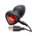 XR Brands Avontuurlijke Rode Hart Gem Anal Plug met Afstandsbediening - 4 Snelheden, 7 Patroon