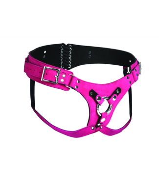 XR Brands Deluxe Purple Leather Corset Harness – Stylish, Comfortable & Secure