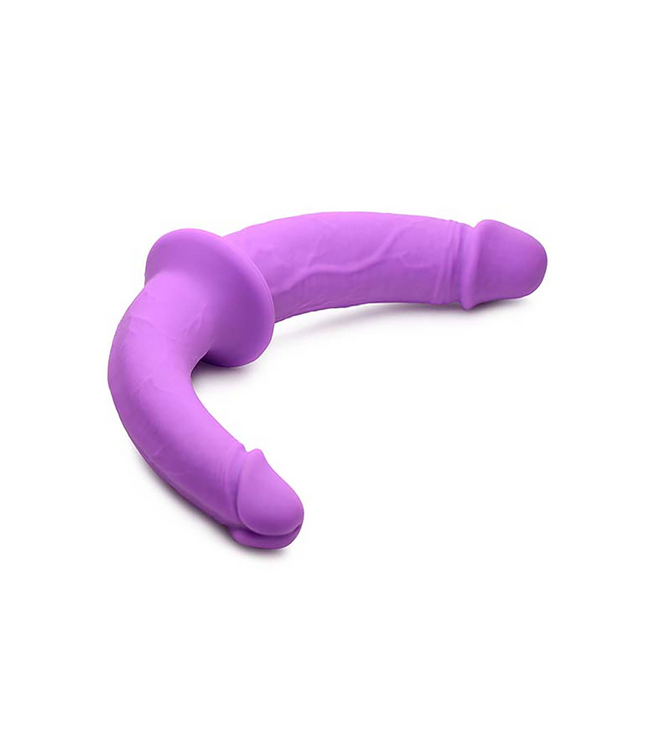 XR Brands Ultimate Double Charmer 15cm Silicone Dildo with Harness for Couples