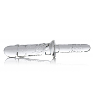 XR Brands Brutus Grooved Glass Dildo Thruster 15 cm – Ultimate Pleasure & Grip
