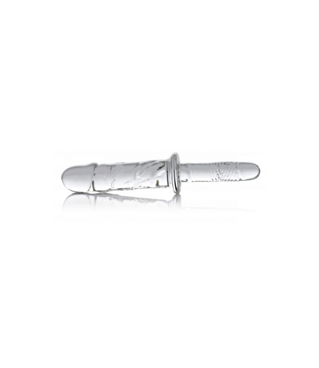 XR Brands Brutus Grooved Glass Dildo Thruster 15 cm – Ultimate Pleasure & Grip