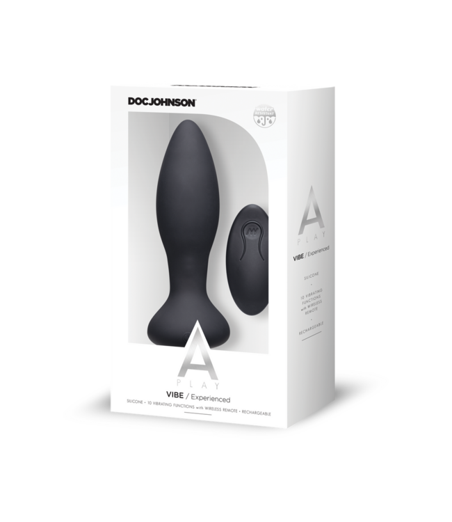 Doc Johnson A-Play Vibe 14,2 cm – Luxe Siliconen Anale Plug met Afstandsbediening