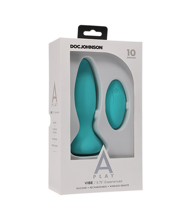 Doc Johnson Doc Johnson A-Play Vibe: Remote-Controlled Silicone Anal Plug 14.2 cm