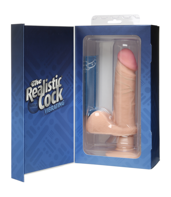 Doc Johnson Realistic 18cm Vibrating Dildo with Balls - Ultra-Realistic Pleasure