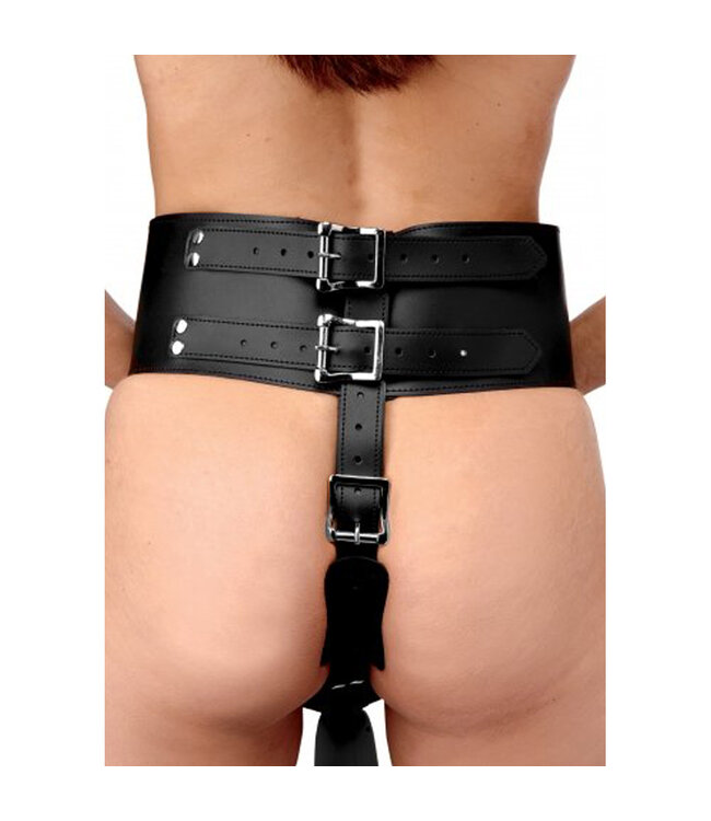 XR Brands Ultimate Pleasure Forced Orgasm Wand Holder Strap - BDSM Bliss Device